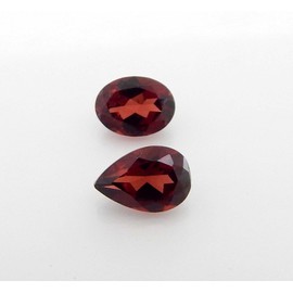 Myhealingworld AAA quality calibrated Mix Shape Oval and Pear Brilliant Cut Loose gemstone Crystals Chakra Healing for making jewelry Mix Color Box Pack of 2 Stone, BOX 4–Garnet Oval 6X8=1 Pcs, Pear