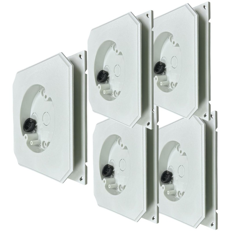 iMBAPrice 8141F-5 White Non-Metallic Siding Mounting Block with Built-in Electrical