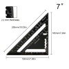7-Inch Aluminum Speed Square with Imperial Markings for Woodworking Layout