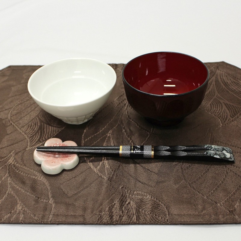 Ishida 16525 Chopsticks, Tenhei Ebony Dragon, Made in Japan, 9.3