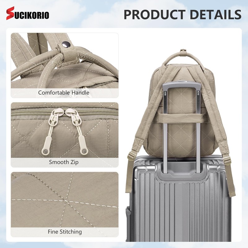 SUCIKORIO 40X30X10 Personal Item Travel Backpack Carry On Luggage Flight