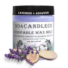 304CandleCo Extra Large 8 oz Scoopable Wax Melt - Highly Fragrant & Hand-Crafted - Easy Mix & Match Scents - 100% American Made - Perfect for Wax Warmers (8oz, Lavender & Ashwood)