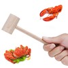 Wood Crab Mallets Seafood Shellfish Lobster Cracker Hardwood Natural Hammers,