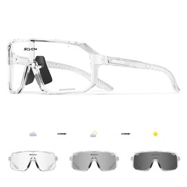 SCVCN Photochromic Cycling Glasses Sports Sunglasses Clear Men Women Bicycle MTB UV400 Protection Running Mountain Bike Baseball Biking Goggles Riding BMX Fishing Riding Golf Driving Softball 531