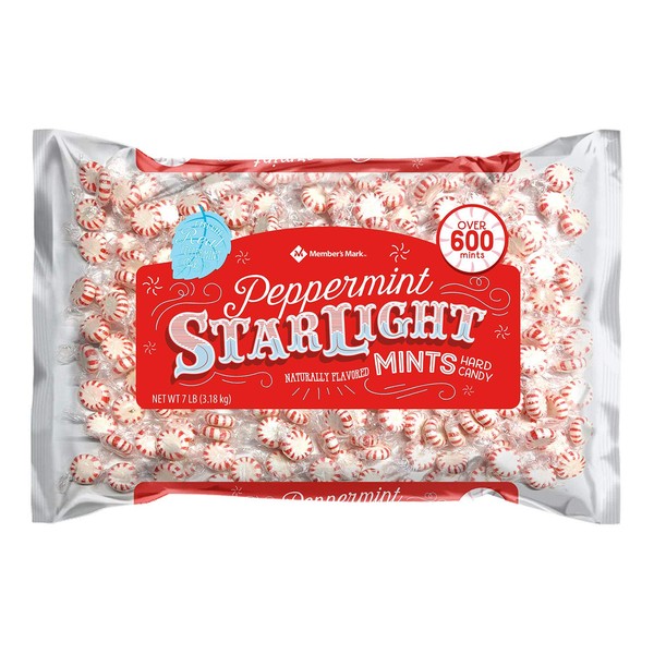 Member's Mark Peppermint Starlight Mints 7 lbs, 600+ ct. (pack of 3) A1