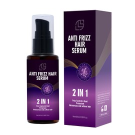 2-in-1 Anti-Frizz Hair Serum, Heat Protection and Moisturising Treatment, Lightweight Formula for Smooth, Soft Hair