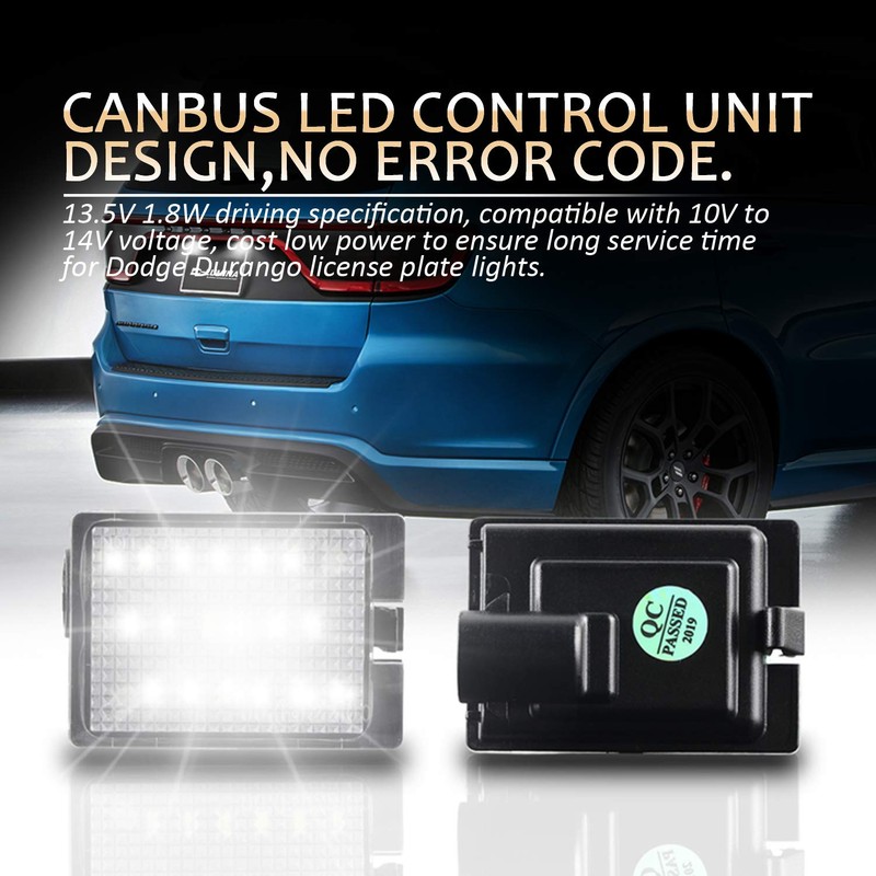 D-Lumina LED License Plate Lights Assembly Compatible with 2014-2020 Dodge