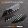 REXBETI Box Cutter 2-Pack, Utility Knife with Blade Storage, 18