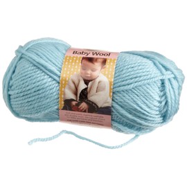 Lion Brand Yarn 823-106D Baby Wool Yarn, Blue Bell