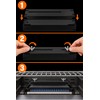 Adjustable Enamel Grill Heat Plate Shields, Universal BBQ Gas Grill