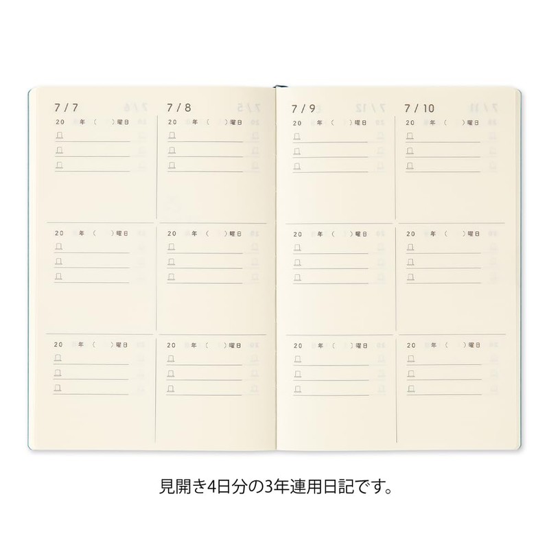DESIGNPHIL Midori 12155006 Diary, 3 Year Consecutive Use, Ojisan, 30th