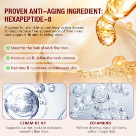 AH-8 Firming Neck Cream for Crepey Skin Body Care Comfort, Roller Neck Firming Cream With Double Roller Massage, Moisturizing, Tightening Lotions Cosmetic Skin Care Skin Repair for Women