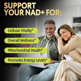 Suplemento NAD 1800mg - Liposoma Nicotinamida Riboside NR con Resveratrol | Boost NAD Plus Levels for Women & Men, Advanced, Cellular Immune Health, E