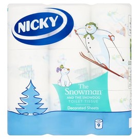 Nicky The Snowman and The Snowdog Toilet Tissue 9 Rolls
