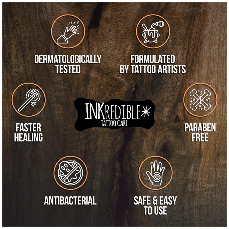 INKredible Aftercare Tattoo Healing Lotion Moisturizes Skin to Prevent Scabbing