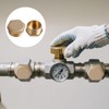 2 x brass plugs, 1 inch male thread, sealing plug