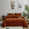 KAREVER Rust Pillowcases Envelope Closure Burnt Orange King Pillow Covers