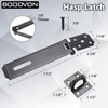 BOODVON Door Lock Hasp Latch, Iron Safety Packlock Clasp Hasp