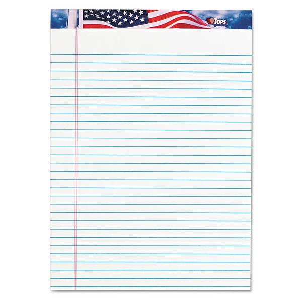 TOPS 75140 American Pride Writing Pad, Legal/Wide, 8 1/2 x