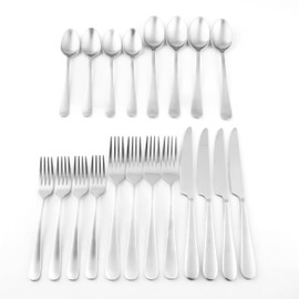 Cambridge 73178445 Classic Silver Satin 20-Piece Everyday Flatware Set, Service For 4