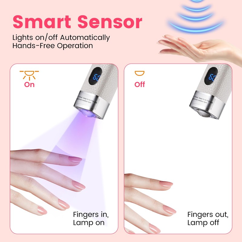 Mini Flash Cure Handheld UV Nail Lamp with Stand, Cat