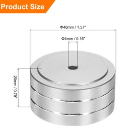 sourcing map 8 Pcs Subwoofer Isolation Pad, 40x20mm Speaker Isolation Pad Feet Speaker Spikes Turntable Audio Studio Monitor Isolation Pad for Audio Equipment, M4 Screws Silver