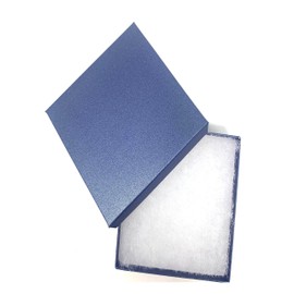 RJ Displays 6-Pack Pearl Blue Color Paper Cotton Filled Cardboard Jewelry Gift Box Necklace Bracelets Watch Gift Packaging and Storage Organizer Boxes Size- (6 3/16" x 5 3/16" x 1 1/16") #65