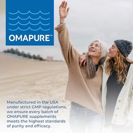 Omapure Suplemento Aceite Pescado Omega Farmacéutica Frasco 120 Cápsulas Blandas 2600 Ácidos Grasos Alto Contenido Epa Dha Eructos Certificado Ifos