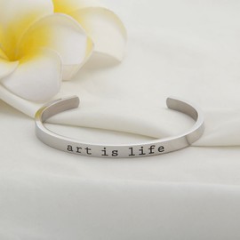 WUSUANED Art Paint Enamel Bracelet Art Rainbow Jewelry Gift For Artists Teacher Students