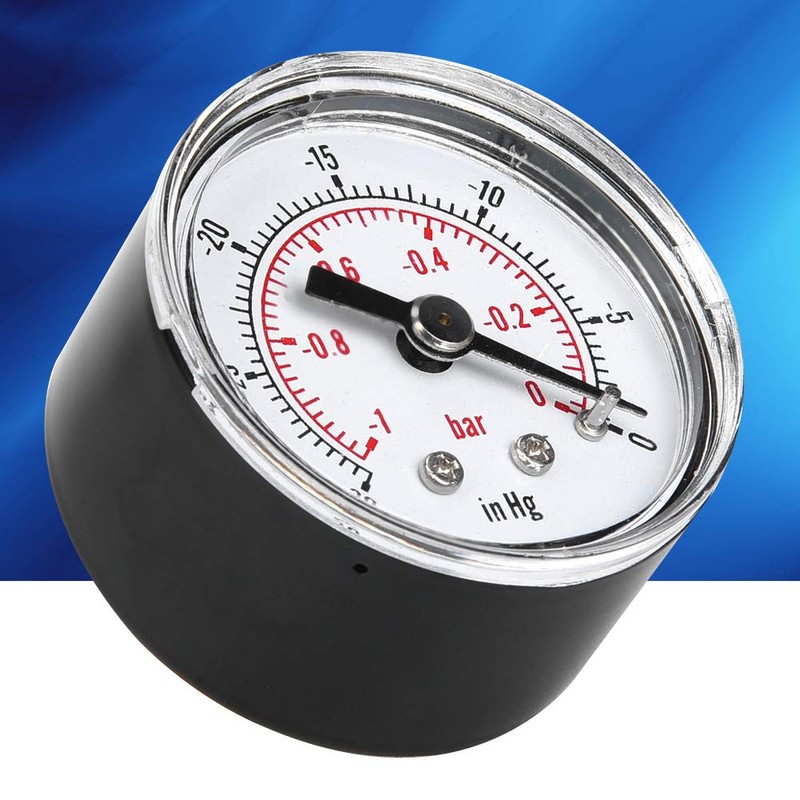 Axial Pressure Gauge Back Mount 1/8" BSPT Industrial Vacuum Pressure