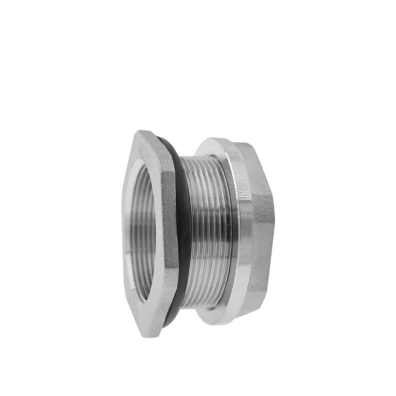 1.5" Bulkhead Water Tank Connector SUS304 Stainless Steel Thru-bulk Fitting,SAFYY