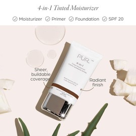 ‎Pür Tinted Moisturiser DPN6 Multipurpose Natural Looking Foundation and Broad Spectrum SPF 20 Protector - 50g
