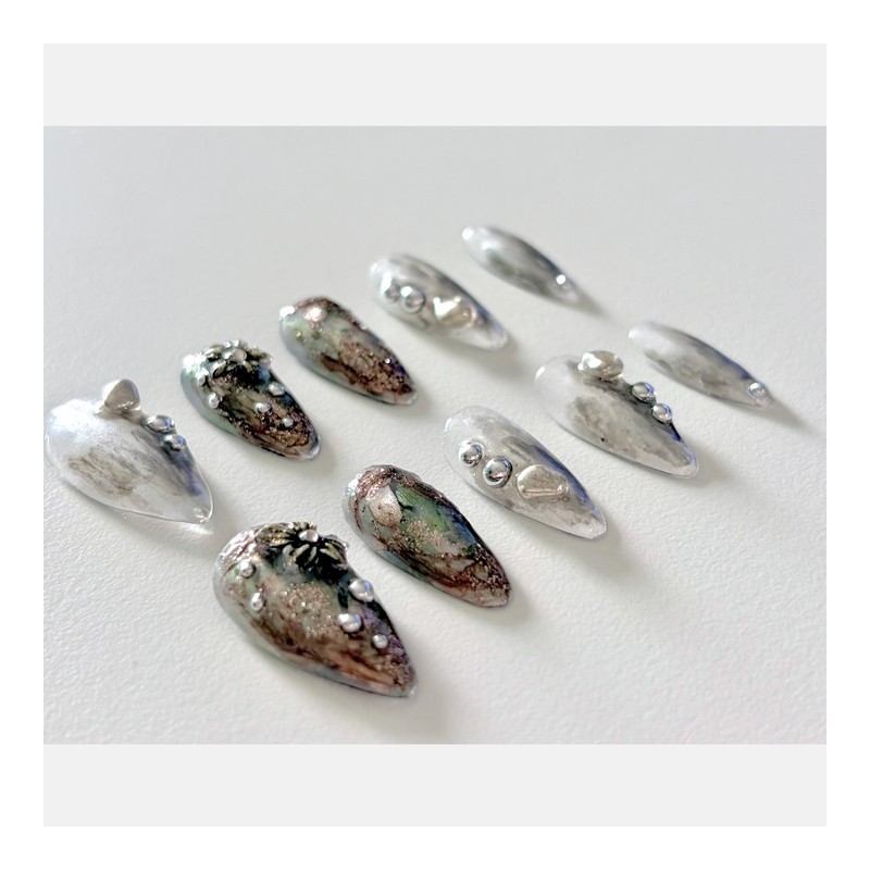 [Trace] Handmade nail tips - Coffin Egg / [흔적 Trace]