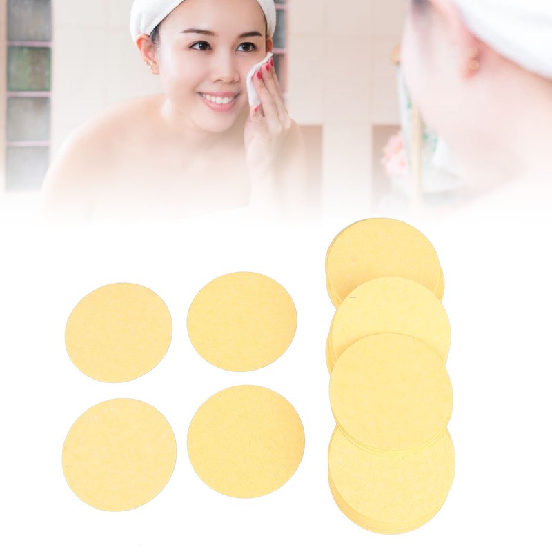 Compressed Wood Pulp Facial Sponges Natural Cellulose Face Sponge for