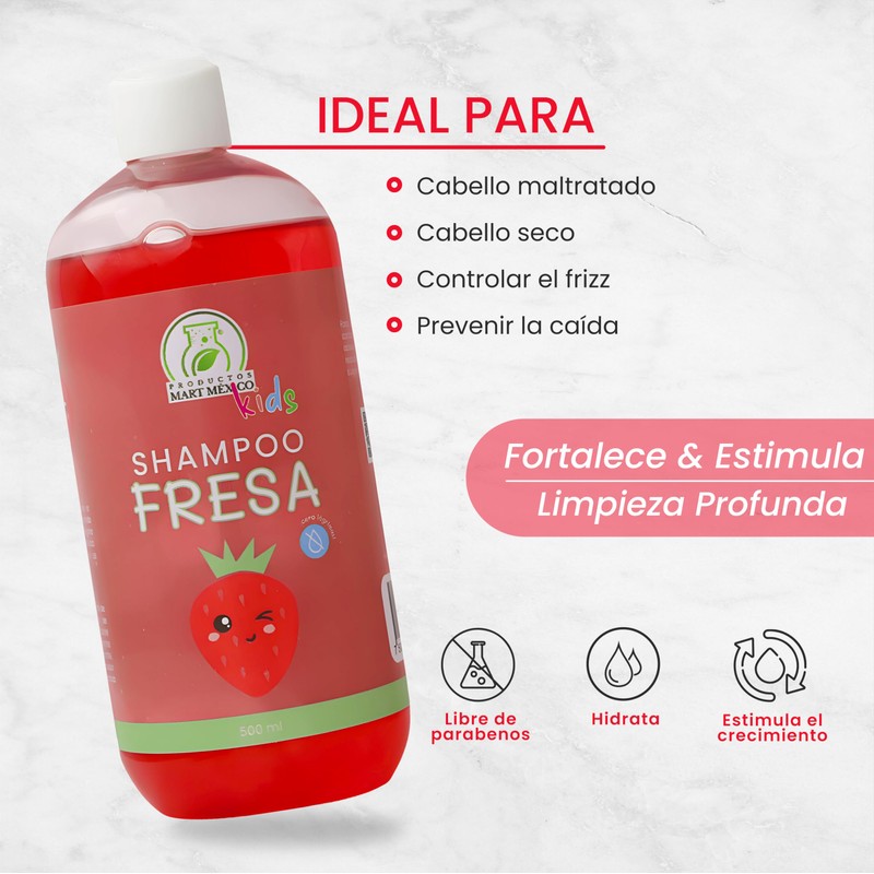 Shampoo De Fresa Kids Cero Lágrimas Productos Mart Mexico 500