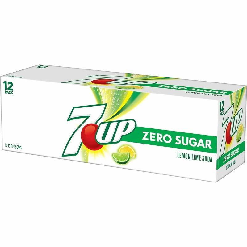 7UP Lemon Lime Zero Sugar Diet Soft Drink 12 oz