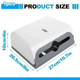 ASelected Paper Towel Dispenser, Multifold Towel Dispenser, Wall Mounted Tissue Dispenser, Paper Towel Dispenser, Paper Towel Holder for Kitchen, Bathroom, Hotel, Restaurant, Holds 200 Papers, White