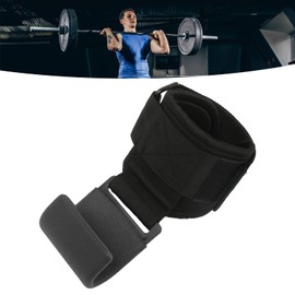 QANYEGN Powerlifting Hooks, Pro Wrist Strap Hooks, Heavy Duty Weightlifting Wrist Strap, Wrist Grip Strap for Gym Workouts(Black)