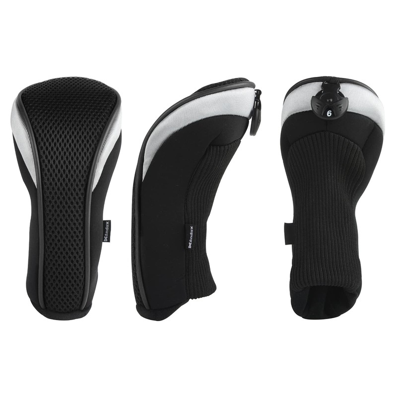 Andux Mesh Golf Hybrid Club Head Covers w/No. Hang Tags