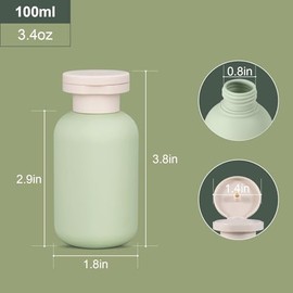 3 Piezas Botellas de Viaje 100 Ml, Envases para sin Fugas, Set de Kit de Aseo Personal Mujer, Accesorios de (verde + Azul + Rosa, 3.4 Onzas)