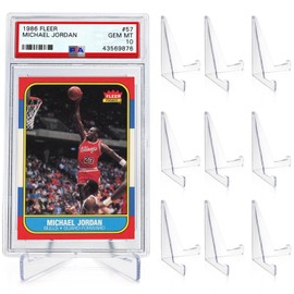 tutata PSA Graded Card Stands, Trading Card Display Stand Mini Easel Holder, Clear Card Stands for BGS, PSA, SGC Baseball Sports Card- 10 Pack