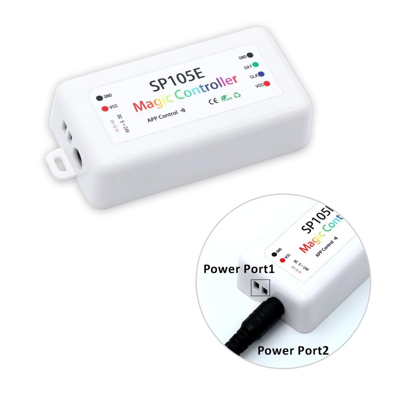 RECRE-TECH 2-Pack SP105E LED Controller, Ws2812b Led Bluetooth Controller for