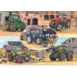 Sue Podbery Collection Modern Tractors Future Classics 1000 Piece Puzzle