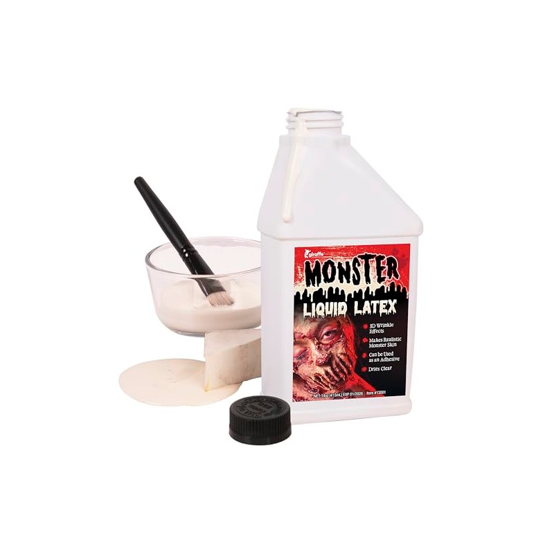 Látex Monstruo líquido, pinta 16 onzas, crea Monster/Piel Zombie y