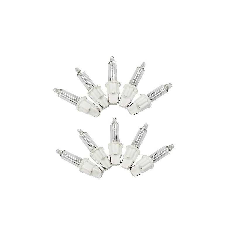 Generic Clear 12 Volt Mini Christmas Replacement Bulbs for Incandescent
