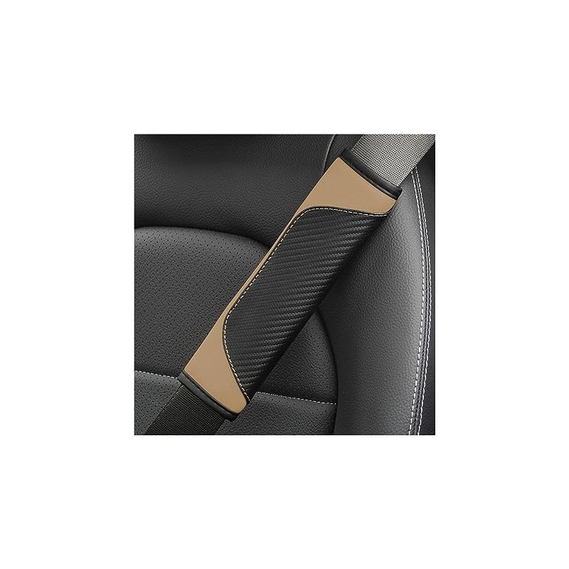 AUCELI Carbon Fiber Seat Belt Covers - Stylish Shoulder Protectors