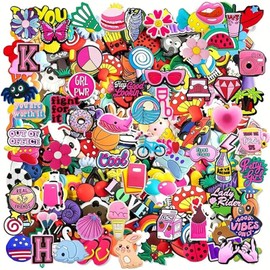 Keismodye 20 30 50 100 Pcs Shoe Charms Collection Featuring Animals, Plants, Foods, Aircraft & More - Shoe Decoration Charms for Shoe & Bracelet Wristband Party Gifts