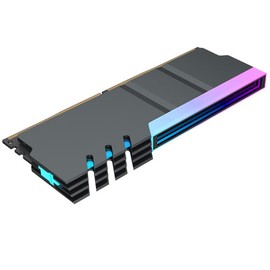 1Pcs Memory Module Heatsink DDR4 DDR5 Heat Cooler Radiator 5V 3PIN ARGB Aura Sync Aluminum Alloy Heat-Resistance RAM Cooling Computer Accessories (Black)