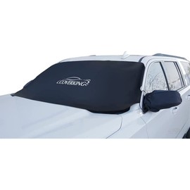 Coverking Custom Fit Windshield Frost Snow Ice Blocker Cover Designed for Select GMC Sierra 1500 Models: Tarpaulin Vinyl Material, Black