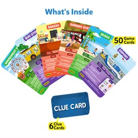 Skillmatics Guess in 10 Around Town, Perfect for Boys, Girls, Kids, and Families Who Love Card Games, Board Games, Travel Friendly, Gifts for Ages 6, 7, 8, 9 & Up